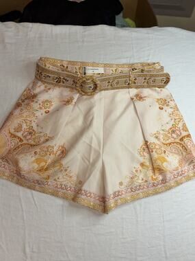 NWT Commense Shorts Women’s Medium Paisley Belted Boho High Rise Summer
